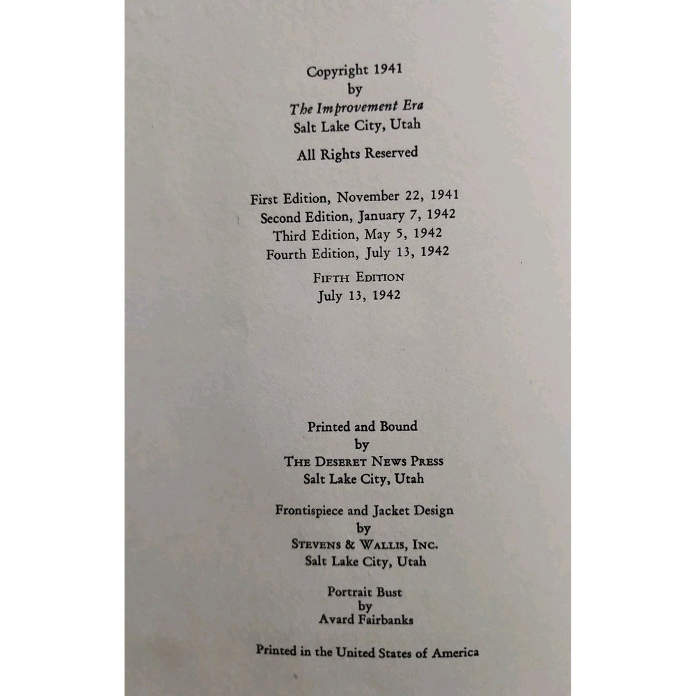 Gospel Standards Hardcover By Heber J Grant  Vintage Fifth Edition - Picture 4 of 6